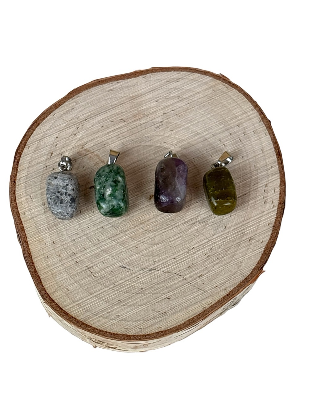 Bohemian Natural GemStones Pendant - Green, Purple, Gray, Olive lots of for